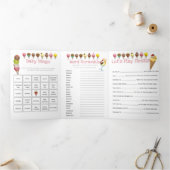 夏のアイスクリーム写真パーティー 三つ折り招待状 (内部)