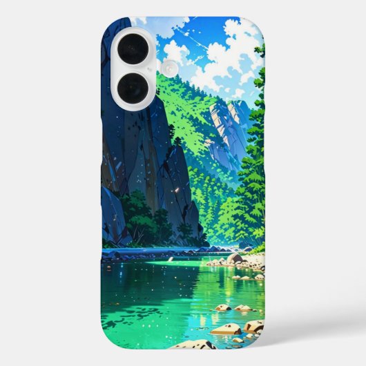 夏のアニメマウンテンエスケープ Case-Mate iPhoneケース (裏面)