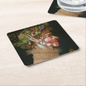 夏のアルカンボルド スクエアペーパーコースター (アングル)