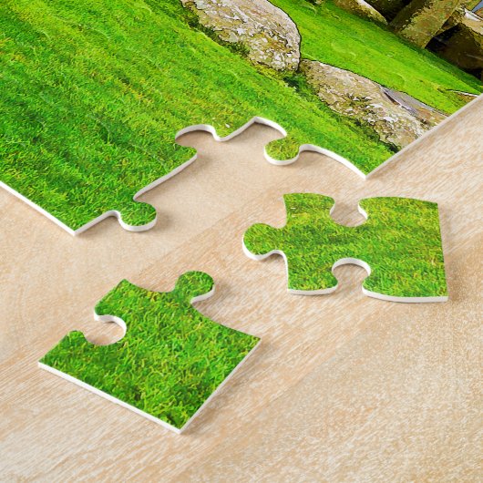 夏のアートの立石に古代の石の変化 ジグソーパズル (側面)