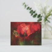 夏のアートはがきのケシ ポストカード (スタンド正面)