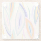 夏のアート：クリエイティブコラージュ模様 ガラスコースター (裏面)