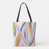 夏のアート：クリエイティブコラージュ模様 トートバッグ (裏面)