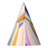 夏のアート：クリエイティブコラージュ模様 パーティーハット (裏面)