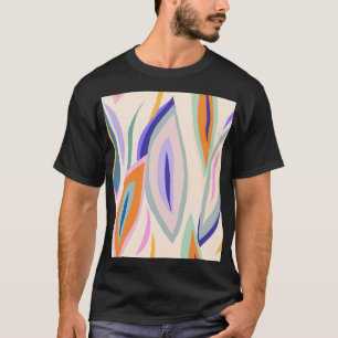 夏のアート:クリエイティブコラージュ模様 Tシャツ