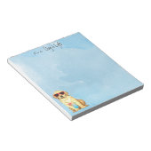 夏のイエロー・ラブラドール・レトリーバーメモ帳 ノートパッド (アングル)