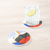 夏のイタリアでのヴィンテージ旅行 コースター (側面)