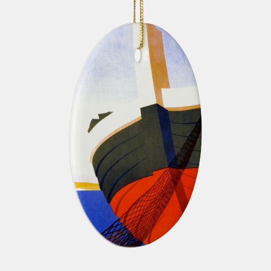 夏のイタリアでのヴィンテージ旅行 セラミックオーナメント (右)