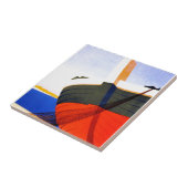 夏のイタリアでのヴィンテージ旅行 タイル (側面)