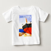 夏のイタリアでのヴィンテージ旅行 ベビーTシャツ (正面)