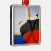 夏のイタリアでのヴィンテージ旅行 メタルオーナメント (右)