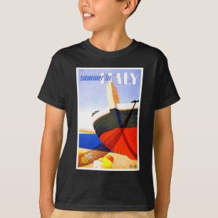 夏のイタリアでのヴィンテージ旅行 Tシャツ