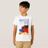 夏のイタリアでのヴィンテージ旅行 Tシャツ (正面フル)