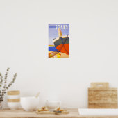 夏のイタリアのヴィンテージのポスターを復元 ポスター (キッチン)
