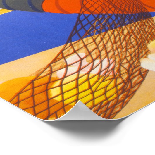 夏のイタリアのヴィンテージのポスターを復元 ポスター (角)