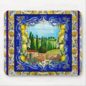 夏のイタリアンマジョリカブルー マウスパッド (正面)