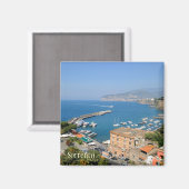 夏のイタリアン静かな日に晴れた都市ソレント マグネット (正面/裏面)