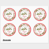 夏のイチゴのジャム缶詰ラベル ラウンドシール (シート)