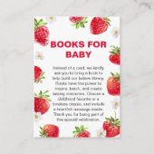 夏のイチゴのフルーツかわいい赤ちゃんシャワー エンクロージャーカード (正面)