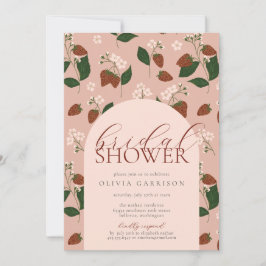 夏のイチゴのブライダルシャワーへの招待 招待状