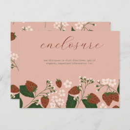 夏のイチゴのブライダルシャワーへの招待 招待状