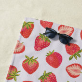 夏のイチゴの果実のパターン ビーチタオル (インサイチュ)