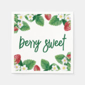 夏のイチゴの赤ちゃんシャワー スタンダードカクテルナプキン (正面)