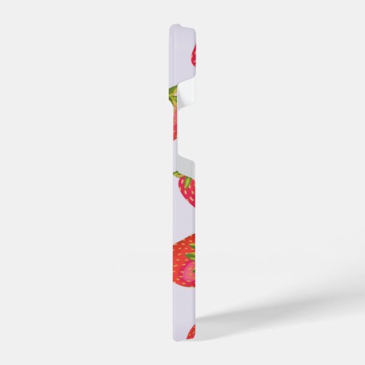 夏のイチゴ模様 iPhoneケース (左側面)