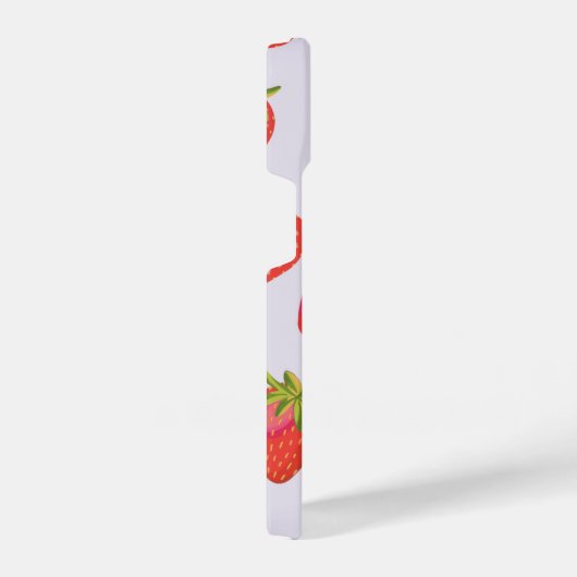 夏のイチゴ模様 iPhoneケース (右側面)