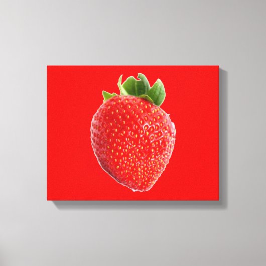 夏のイチゴ キャンバスプリント (正面)