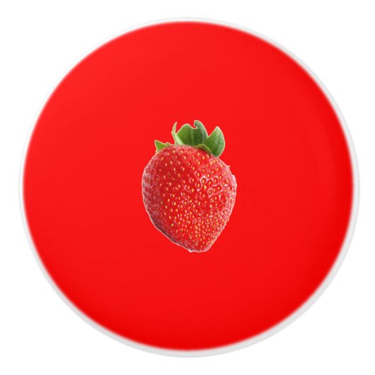 夏のイチゴ セラミックノブ (正面)