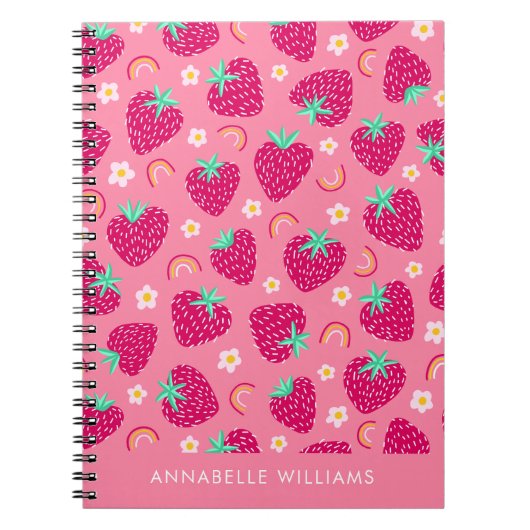 夏のイチゴ レインボーとデイジー ノートブック (正面)