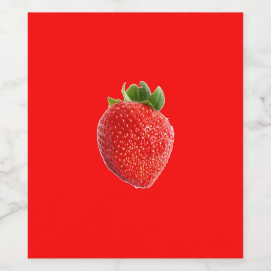 夏のイチゴ ワインラベル (シングルラベル)