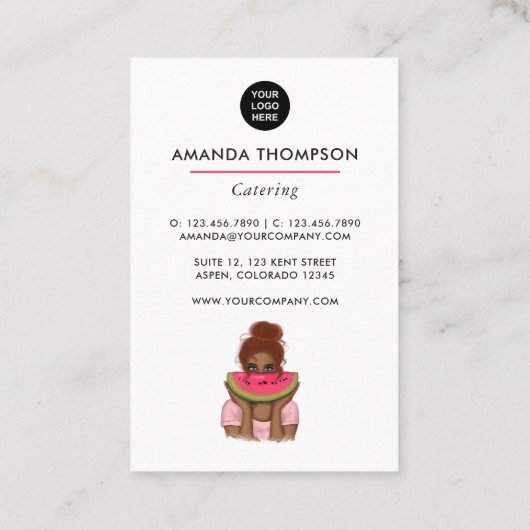 夏のイベントプランナーケータリング 名刺 (裏面)