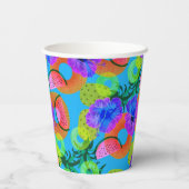 夏のエキゾチックな果物 紙コップ (裏面)