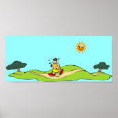 夏のエクササイズおもしろいポスター ポスター (正面)