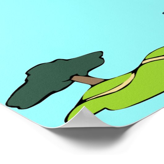 夏のエクササイズおもしろいポスター ポスター (角)