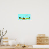 夏のエクササイズおもしろいポスター ポスター (キッチン)