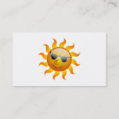 夏のエクササイズのおかしな行動カード 名刺 (裏面)