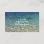 夏のエレガントビーチ写真 名刺 (裏面)