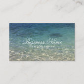 夏のエレガントビーチ写真 名刺 (正面)