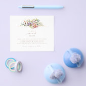 夏のエレガントフローラ結婚式の招待QRコードRSVP チラシ (シングル)