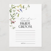 夏のエレガントワイルドフラワーの水彩の日付アイディア ポストカード (正面)