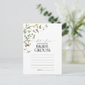 夏のエレガントワイルドフラワーの水彩の日付アイディア ポストカード (スタンド正面)