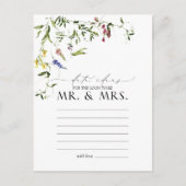 夏のエレガントワイルドフラワーの水彩の日付アイディア ポストカード (正面)