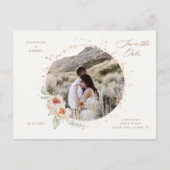 夏のエレガント庭のフローラは日付を保存 ポストカード (正面)