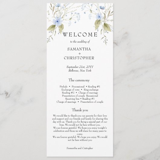 夏のエレガント牧草地ワイルドフラワーズボホプログラム プログラム (正面)