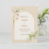夏のエレガント花婚披露宴 招待状 (スタンド正面)