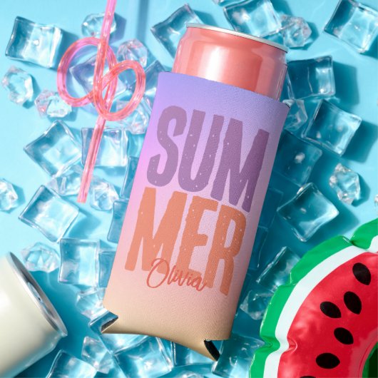 夏のオリジナルデザイン スリム缶クーラー (インサイチュ 夏)