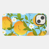 夏のオレンジの木の庭 iPhoneケース (裏面横)